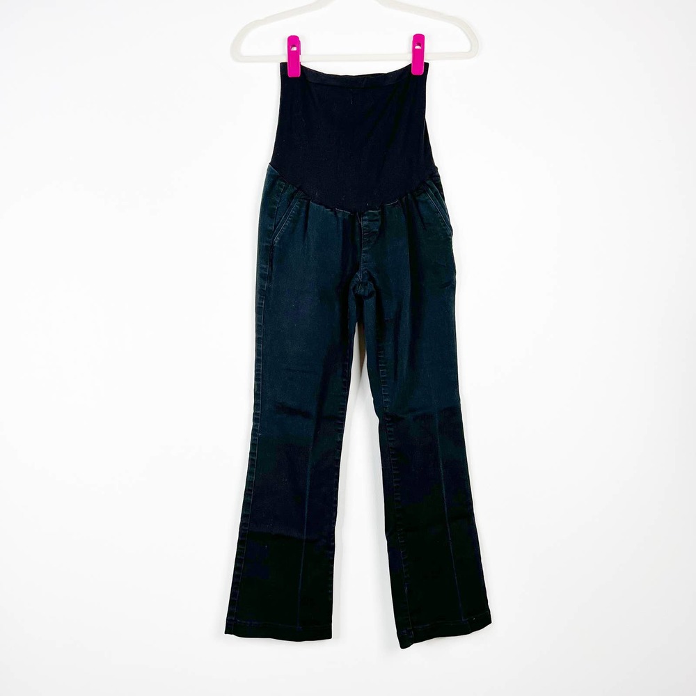Motherhood Maternity Black Jeans straight leg stretch denim Size Petite Medium